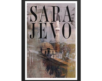Sarajevo Bosnia Bascarsija Mosque Minaret Fine Art Print, Framed