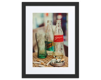 Sarajevo Bosnia Cola Bottle Fine Art Print, Framed with Mat 12x16