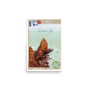 Pointe du Hoc Normandía Francia Postal Retro Bellas Artes Impresión