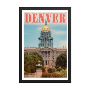 Denver Colorado Capchol Fine Art Print, gerahmt