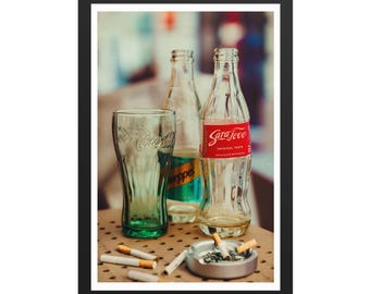 Sarajevo Bosnia Cola Bottle Fine Art Print, Framed
