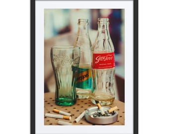 Sarajevo Bosnia Cola Bottle Fine Art Print, Framed with Mat 18x24