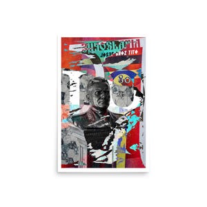 Josef Broz Tito Statue Bust Yugoslavia Retro Fine Art Print