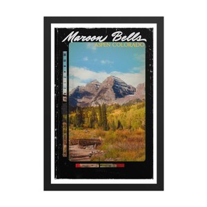 Maroon Bells Aspen Colorado Autumn Fine Art Print, Framed