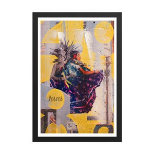 Denver Colorado Indianer Wandbild, Fine Art Print, gerahmt