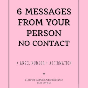MESSAGES D'AMOUR de votre ex/personne/PS sans contact