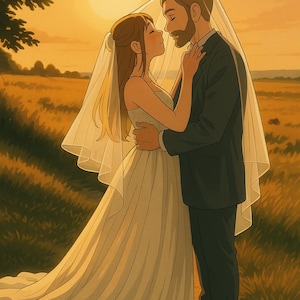 Custom Ghibli Inspired Portrait from Your Photo | Personalized Digital Illustration