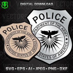 Department of the Army Police Patch SVG | Military Emblem Vector (Digital Download)