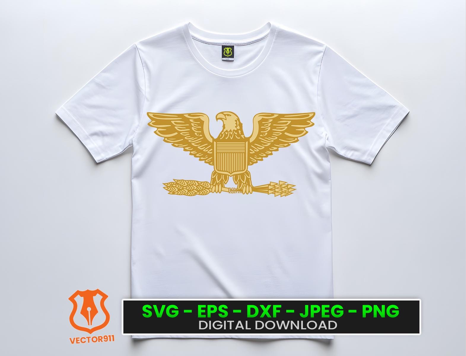 Colonel Eagle Insignia Layered SVG: Military Rank Vector (digital ...