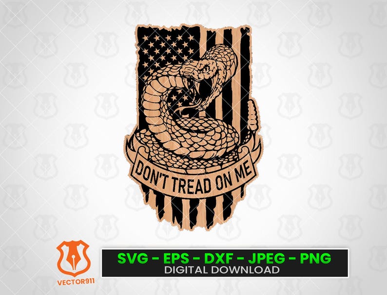 Don't Tread on Me Gadsden Snake SVG | Patriotic American Flag DTOM Cut ...