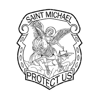 2 Pezzi Toppa Morale St. Michael Protect Us - Riflettente IR E Ricamo Tattico Con Chiusura A Strappo