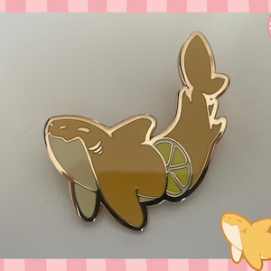 Lemon shark Hard Enamel Pin  | Cute Ocean-inspired Animal accessory, Shark Lovers, Kawaii Animal Pin For Backpacks Bags, Lemon shark gift