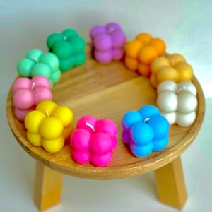 Świeca Bubble Candle, Prezent na każdą okazję, 100% wegańska świeca, Świece do zamówień hurtowych, Świeca prezentowa dla druhny, Spersonalizowana świeca na prezent