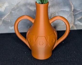 Terracotta 3-D Printed Vase | Unique Decoration | Dried Flower Bud Vase | Home Decor Gift