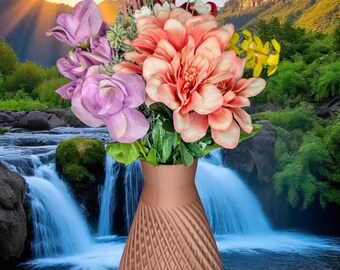 3D Printed Vase with Rosewood Fibers: Modern Home Decor