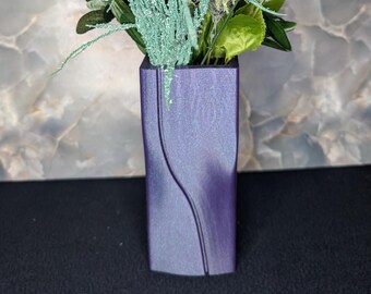 3D Printed Vase: Galaxy Purple Centerpiece for Dried Flowers