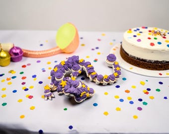 Articulated Dragon Fidget Toy | 3D Printed Cupcake Dragon, Clicky Tail, Poseable Segments