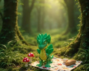 3D gedruckter artikulierter Drache: Naturinspiriertes Fantasiedekor