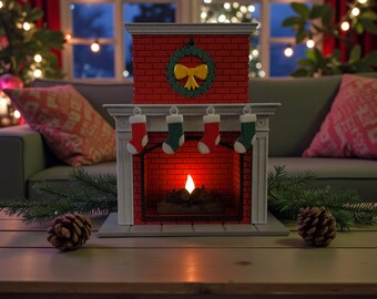 3D Printed LED Christmas Fireplace | Holiday Home Decor