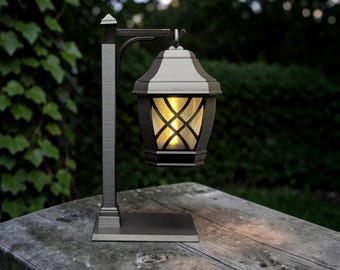 3D Printed Garden Lantern, LED Tea Light, Color-changing Remote (Wired/Wireless)