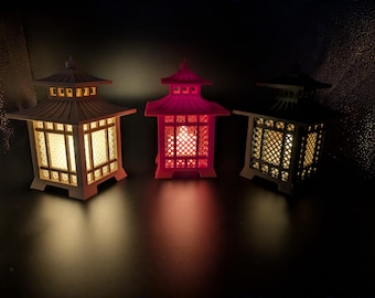 Laterne im Japanischen Stil, Teelicht, Herzstück, Laterne, Japan, Orientalisch, Dekoration