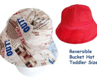 Reversible Bucket Hat Toddler Size Baseball 4th of July Patriotic