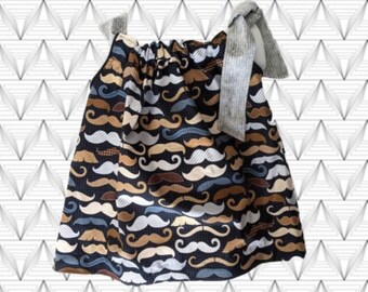 Mustache Print Summer Sundress Dress sizes 12 months - 3T Father's Day Free Shipping!