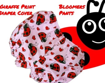 Ladybugs Diaper Cover, Bloomers 12-18 months- Ships Free today!