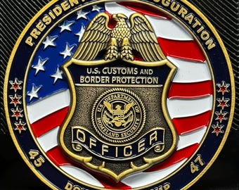 Customs and Border Protection Officer: 47th President Donald Trump 60th Inauguration Challenge Coin