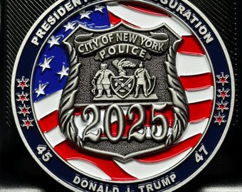 New York City Police: 47th President Donald Trump 60th Inauguration Challenge Coin  2025
