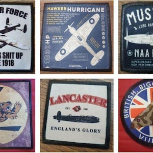 Flying Tigers Vulcan Hurricane RAF WW2 Military Airforce Sew Iron On Patch