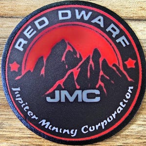Red Dwarf JMC Jupiter Mining Corp Classic Sci-fi Comedy TV Sew / Iron On Patch