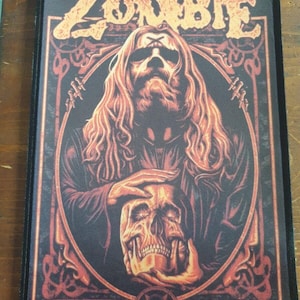 Rob Zombie Skull 11.5" X 7.5" Large Sew On Printed Back Patch Battle Jacket Bag