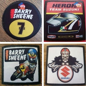 Barry sheene suzuki gp racing motorcycle biker custom sew / iron on patch