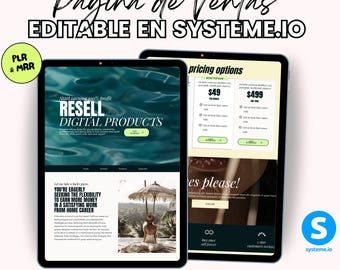 Modèle de page de vente Systeme.io avec droits de revente | Téléchargement instantané | Compatible avec l'offre gratuite