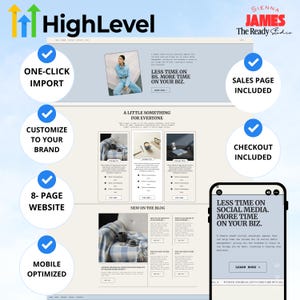 Ultimate Aesthetic GoHighLevel Template Bundle: 1 Complete Website, 8 x Pages, GHL Sales Page and Checkout (Instant Download!) GHL Snapshot