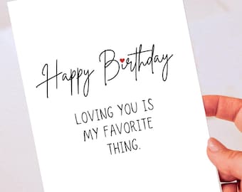 Biglietto d'auguri stampabile - Amarti è la cosa che preferisco | Regalo scaricabile istantaneamente
