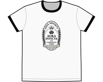 Spiritual Crest Graphic Ringer Tee | Manifestation Shirt | Witchy Shirt | Soul Society, The Undefeated Aura