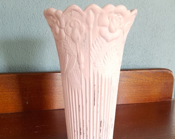 Pink Chalk Paint Glass Vase