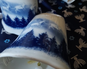 Campanas navideñas de cerámica vintage de la colección Tuscany Japón