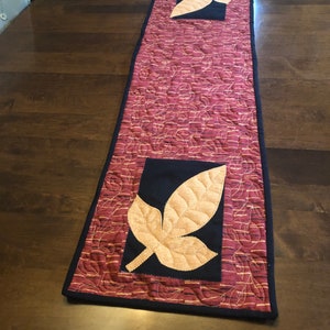 LIMITED EDITION Simple Quilted Fall Table Runner/Falling Leaves