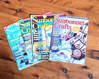 Vintage Sunbonnet Crafts Lot of 4 magazines