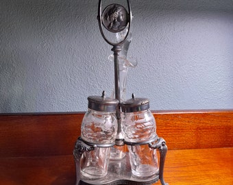 Vinagrera vintage Wilcox plateada