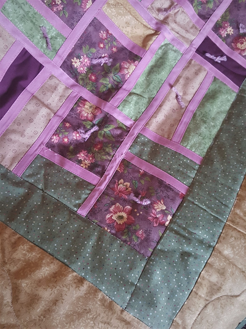 Modern with Pink Throw Wall Hanging Baby or Toddler Quilt