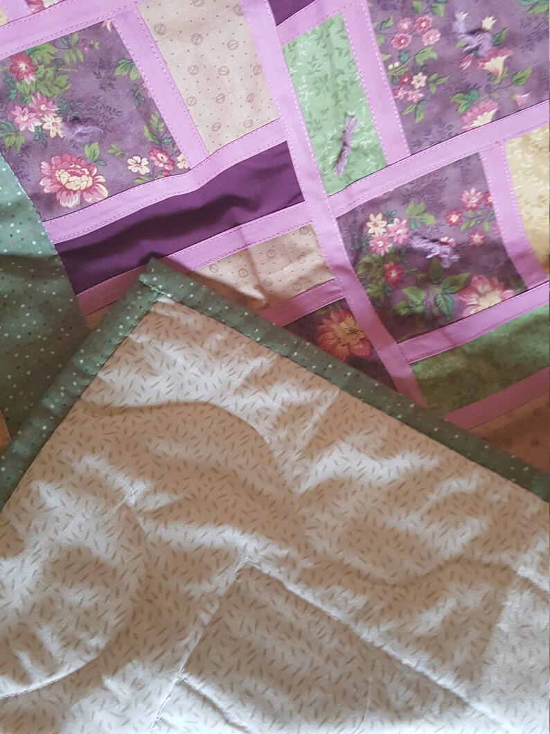 Modern with Pink Throw Wall Hanging Baby or Toddler Quilt
