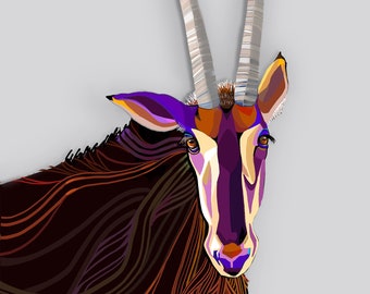 Antílope Sable 2 - Ilustración digital