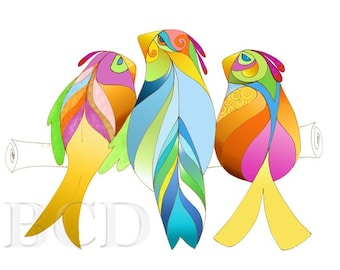 Three Birds Print