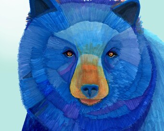 Blackberry el oso negro aunque es casi completamente azul.