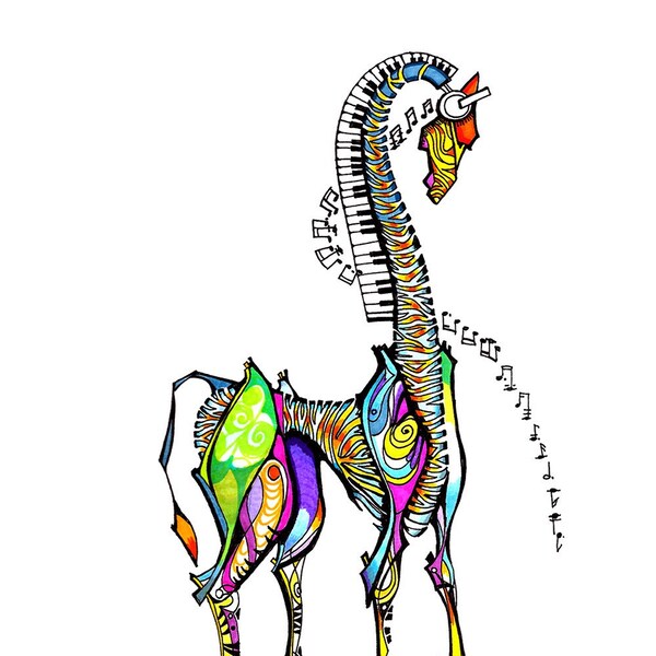 iGiraffe - Set of 5 Blank Note Cards