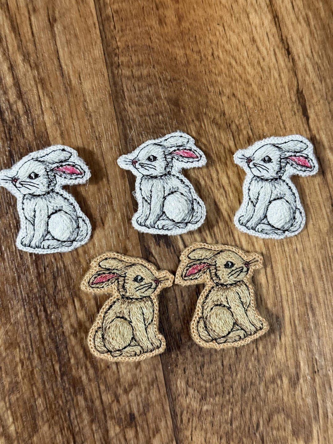 Darling Rabbit Darling Rabbit Pin Beautifully Realistic Hand Embroidered Look - Etsy